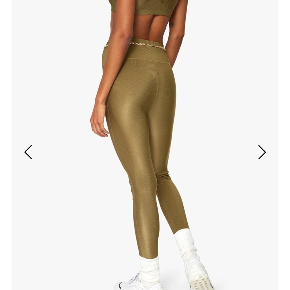 WeWoreWhat Chain High Rise Rib Leggings - Picture 3 of 4